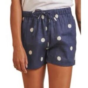 Trovata Birds of Paradise Orange Polka Dot Linen Shorts Size XS